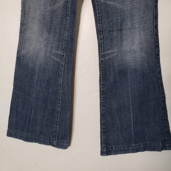 7 For All Mankind 7FAM Dojo Jeans Women's 26 Medium Dark Wash Denim Western Boho - Picture 9 of 12